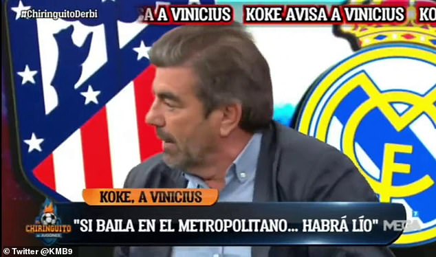 Agent Pedro Bravo had told Vinicius Jr to 'stop playing the monkey' on El Chiringuito TV